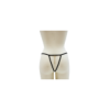 String noir en dentelle avec bijou et chaîne dorée 